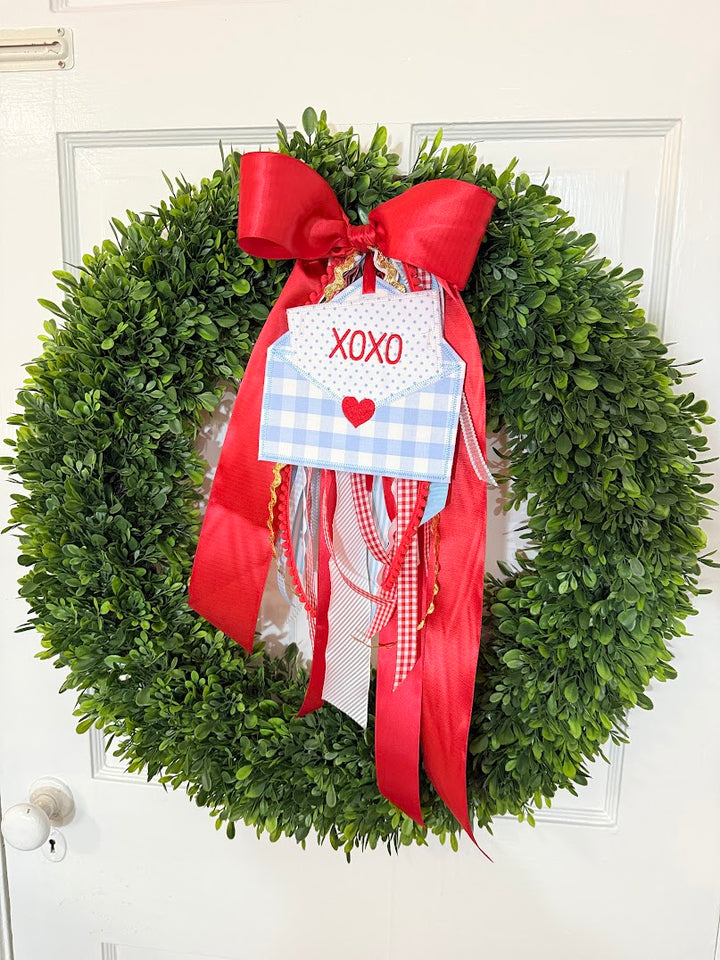 Festive Bow with Heart Envelope XOXO