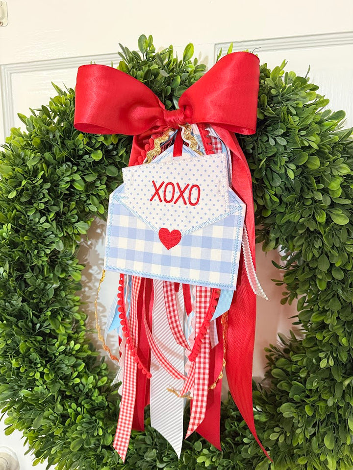 Festive Bow with Heart Envelope XOXO