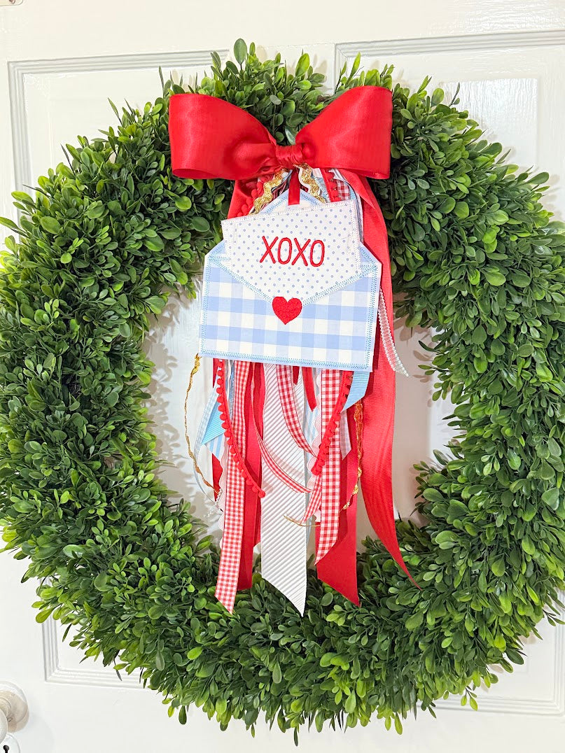 Festive Bow with Heart Envelope XOXO