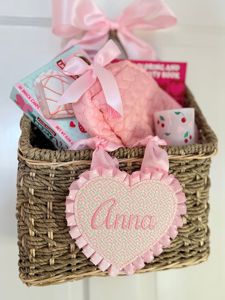 Floral Heart Tag with Ruffle