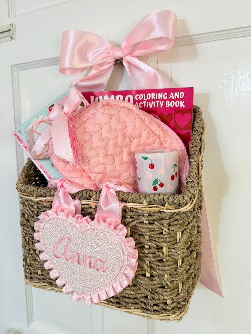 Floral Heart Tag with Ruffle