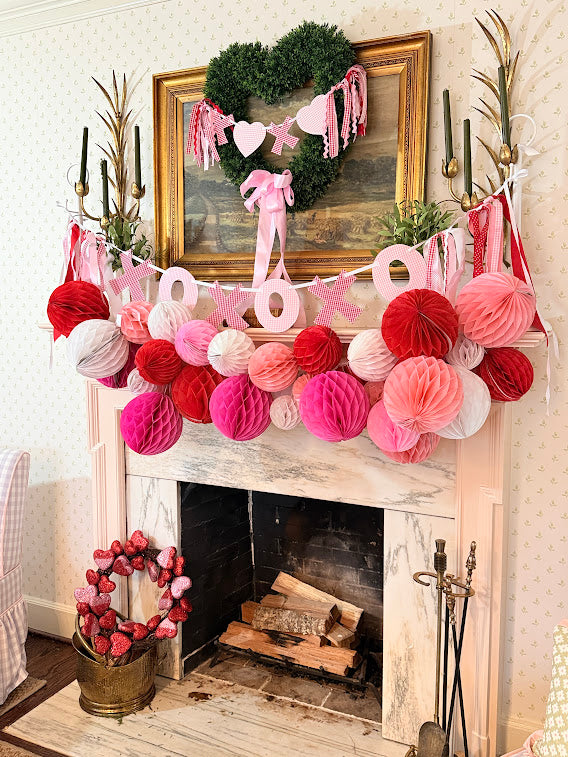 Valentine Red and Pink XOXO Banner