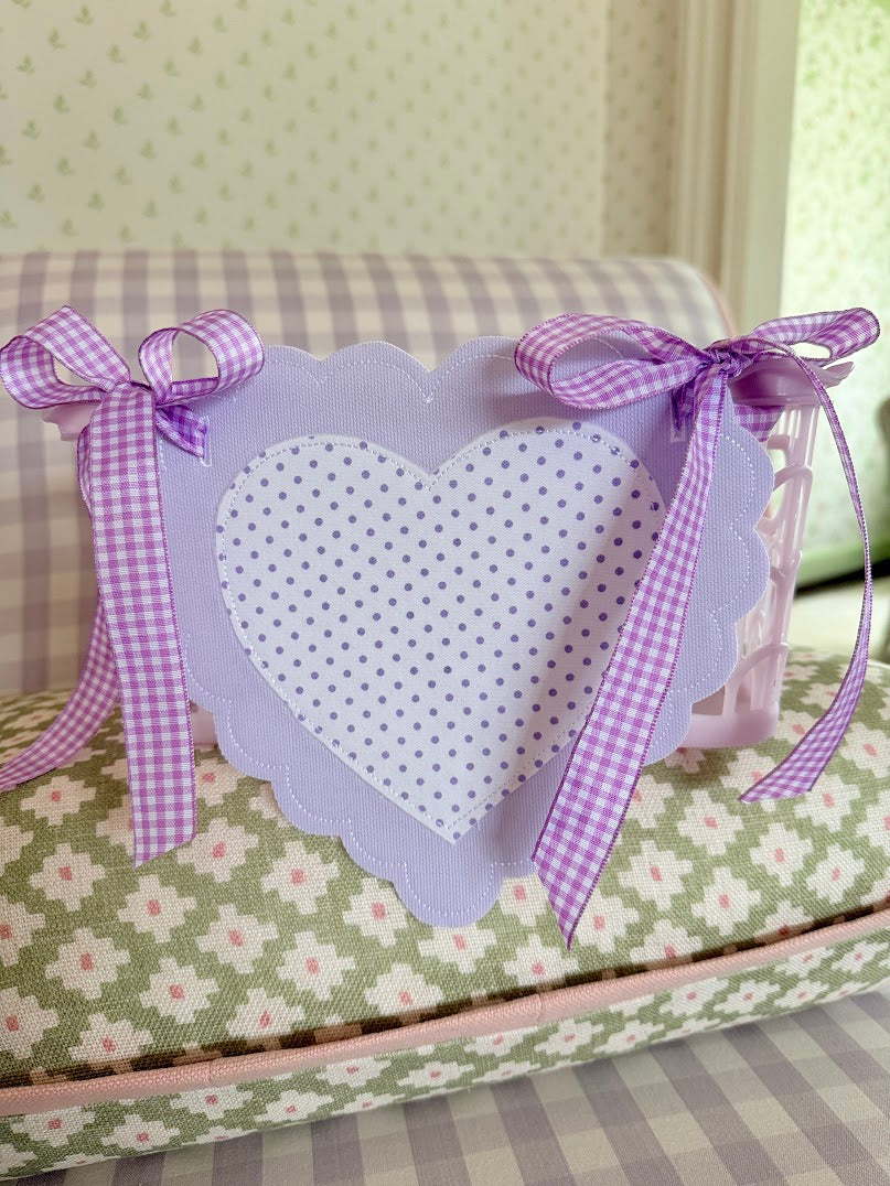 Lavender Heart Tag - comes in other colors