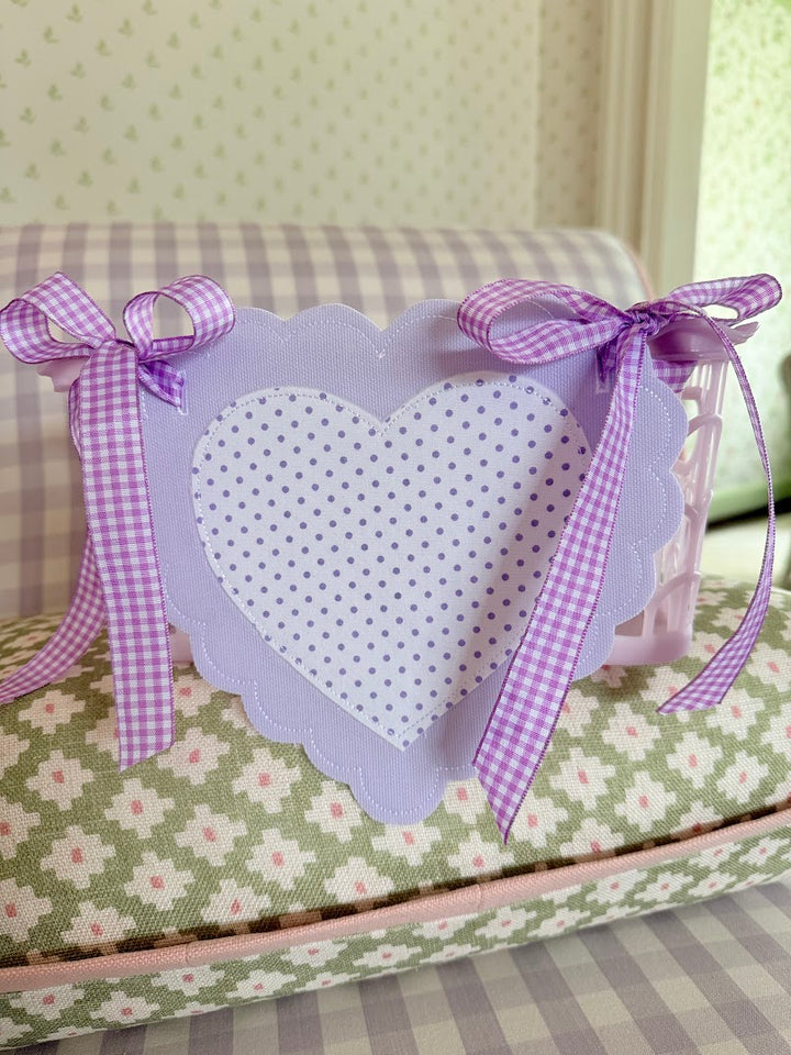 Lavender Heart Tag - comes in other colors