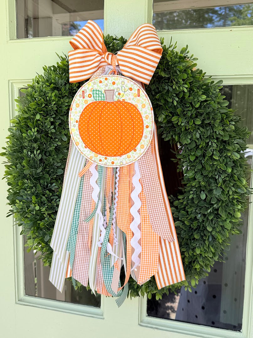 Pumpkin Wreath Bow