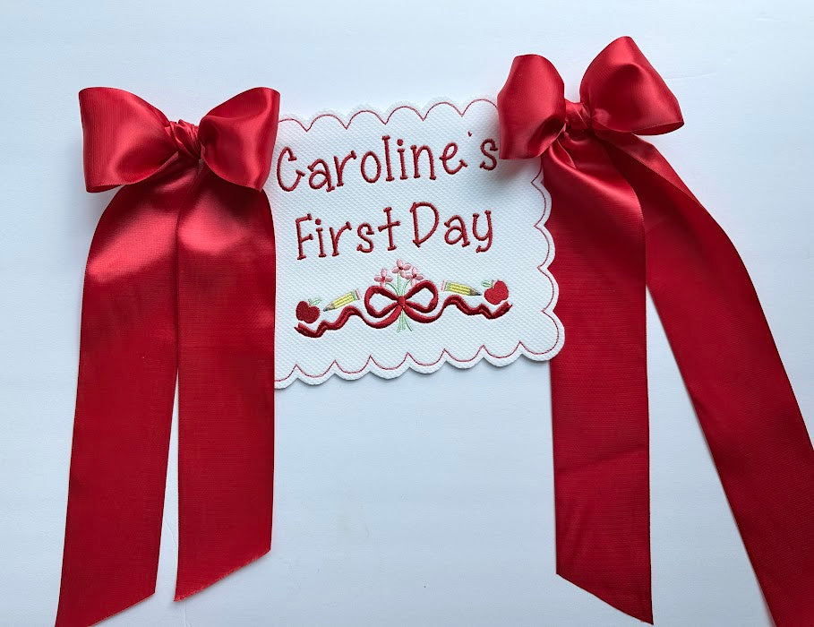 My First Day of School Scalloped Plaque