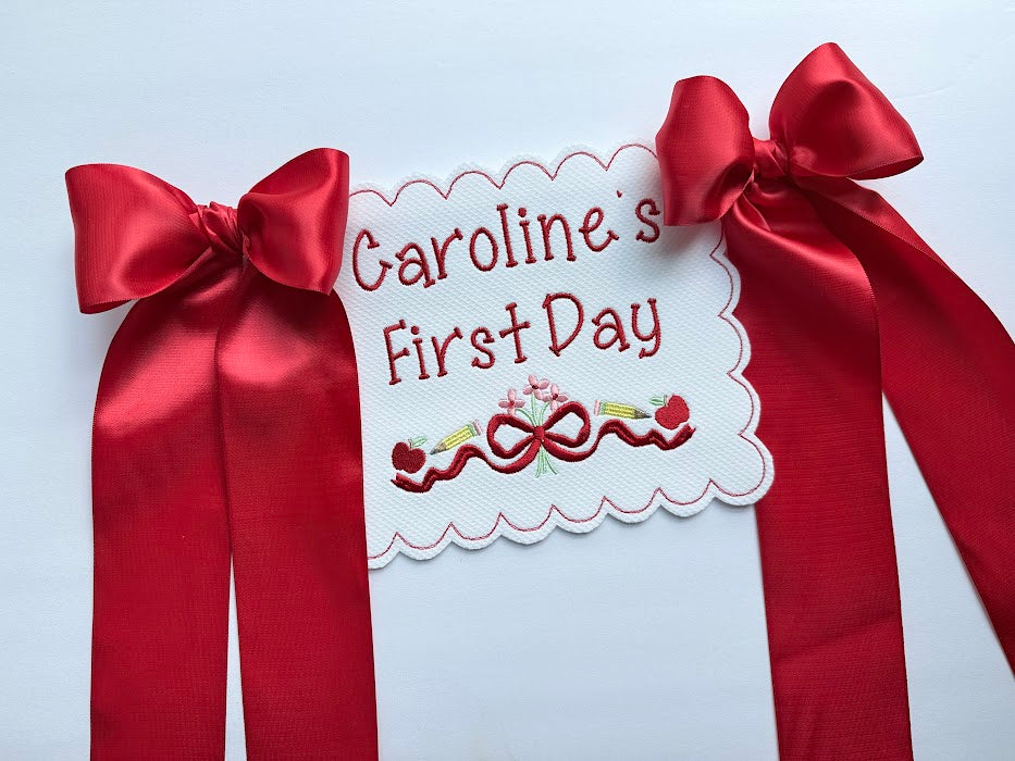 My First Day of School Scalloped Plaque