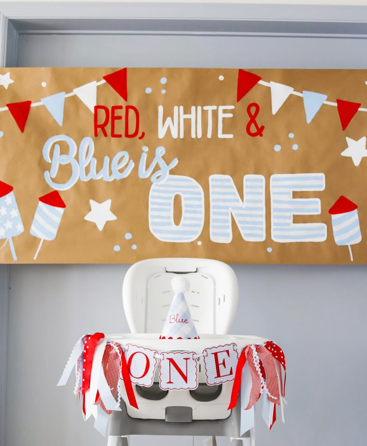 Red, White and Blue Birthday Set