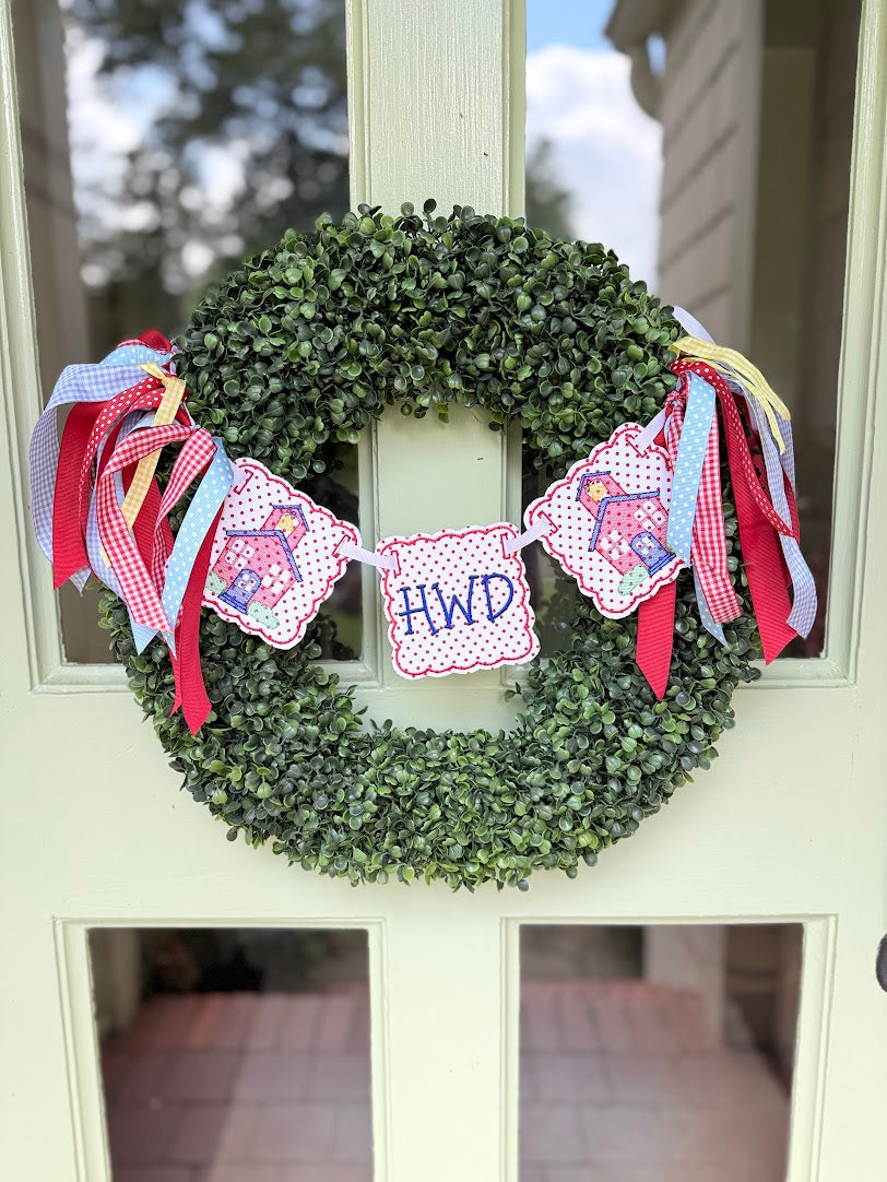 Small School Wreath Banner