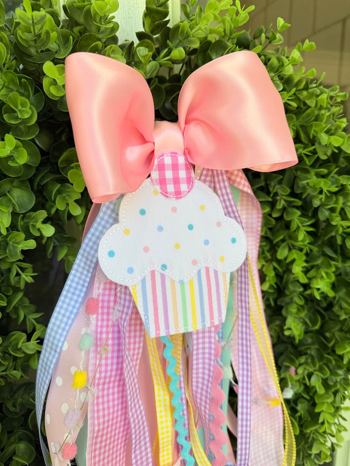 Birthday Wreath Bow with Streamers