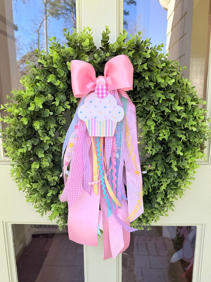 Birthday Wreath Bow with Streamers