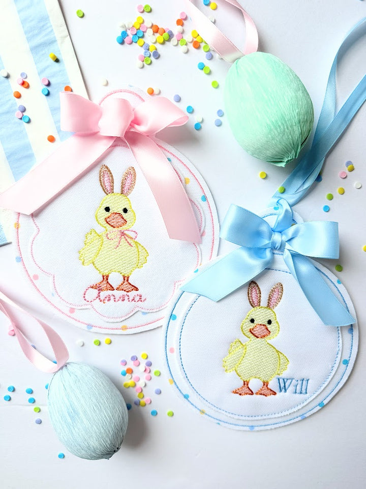 Duck Bunny Basket Tag