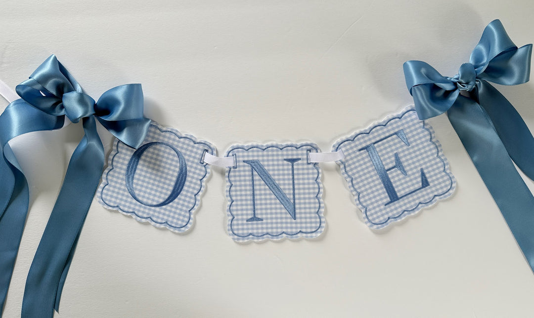 Scalloped Square ONE Birthday Set