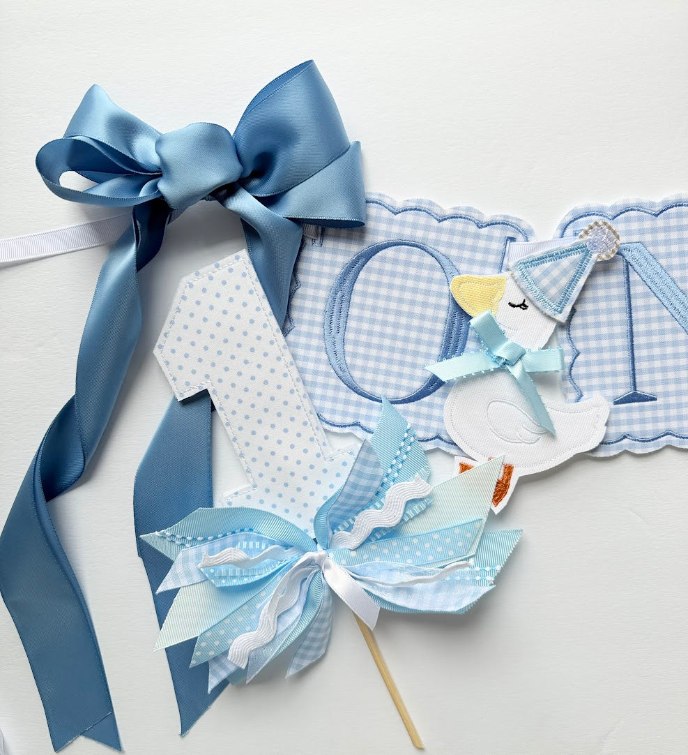 Scalloped Square ONE Birthday Set with Add On