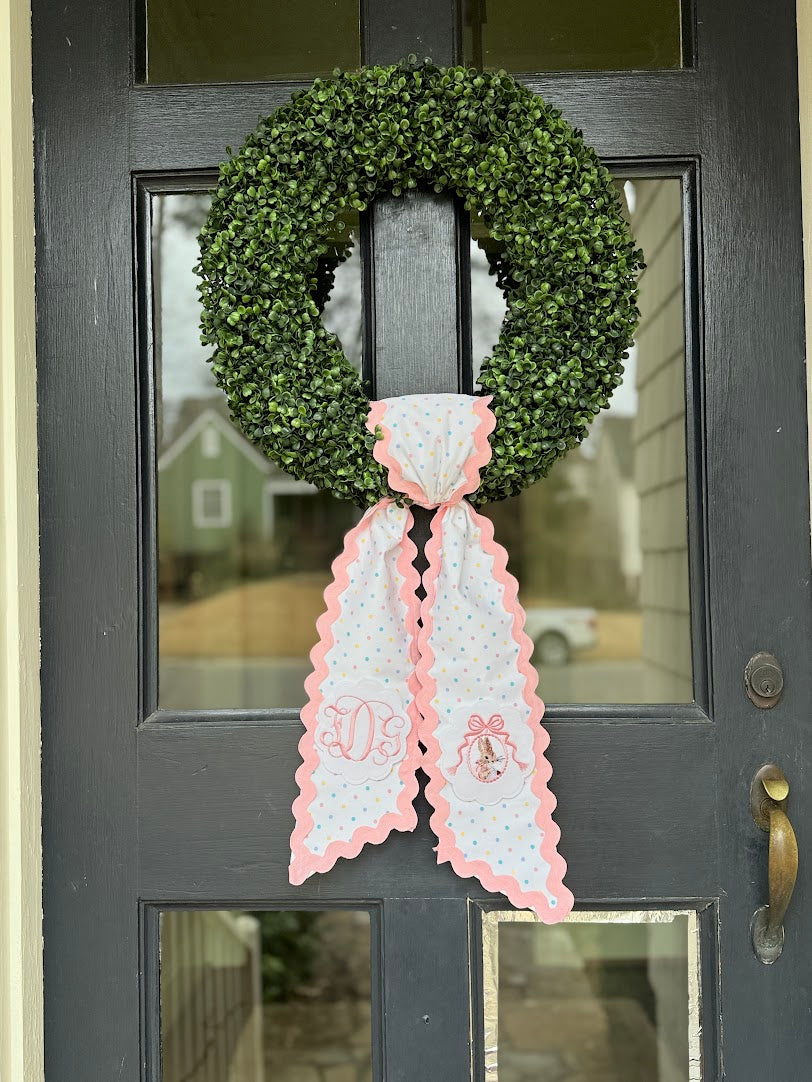 Easter Sash in Pastel Dot with Bunny