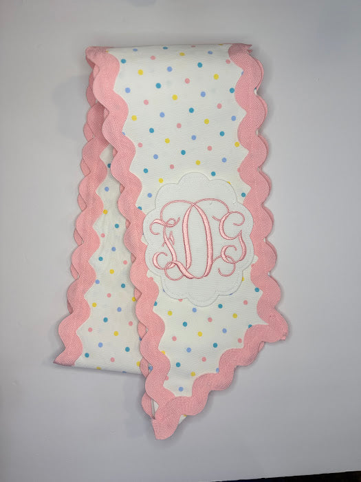 Easter Sash in Pastel Dot with Bunny