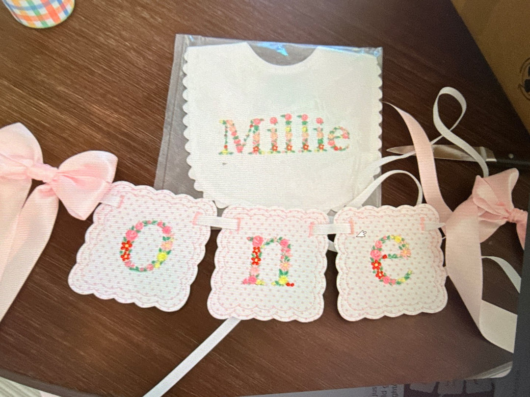 Spring Flower Birthday Set in Bright Colors