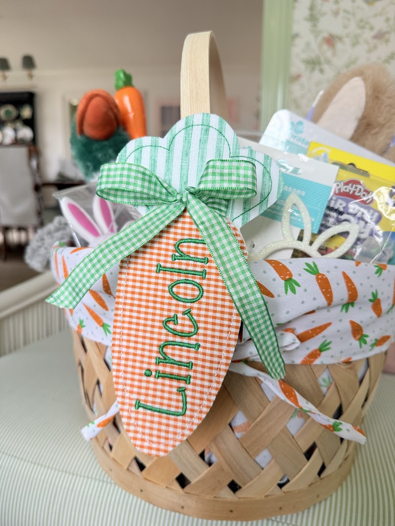 Carrot Easter Basket Tag