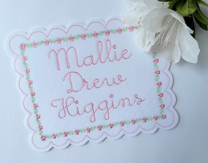 Floral Name Plaque