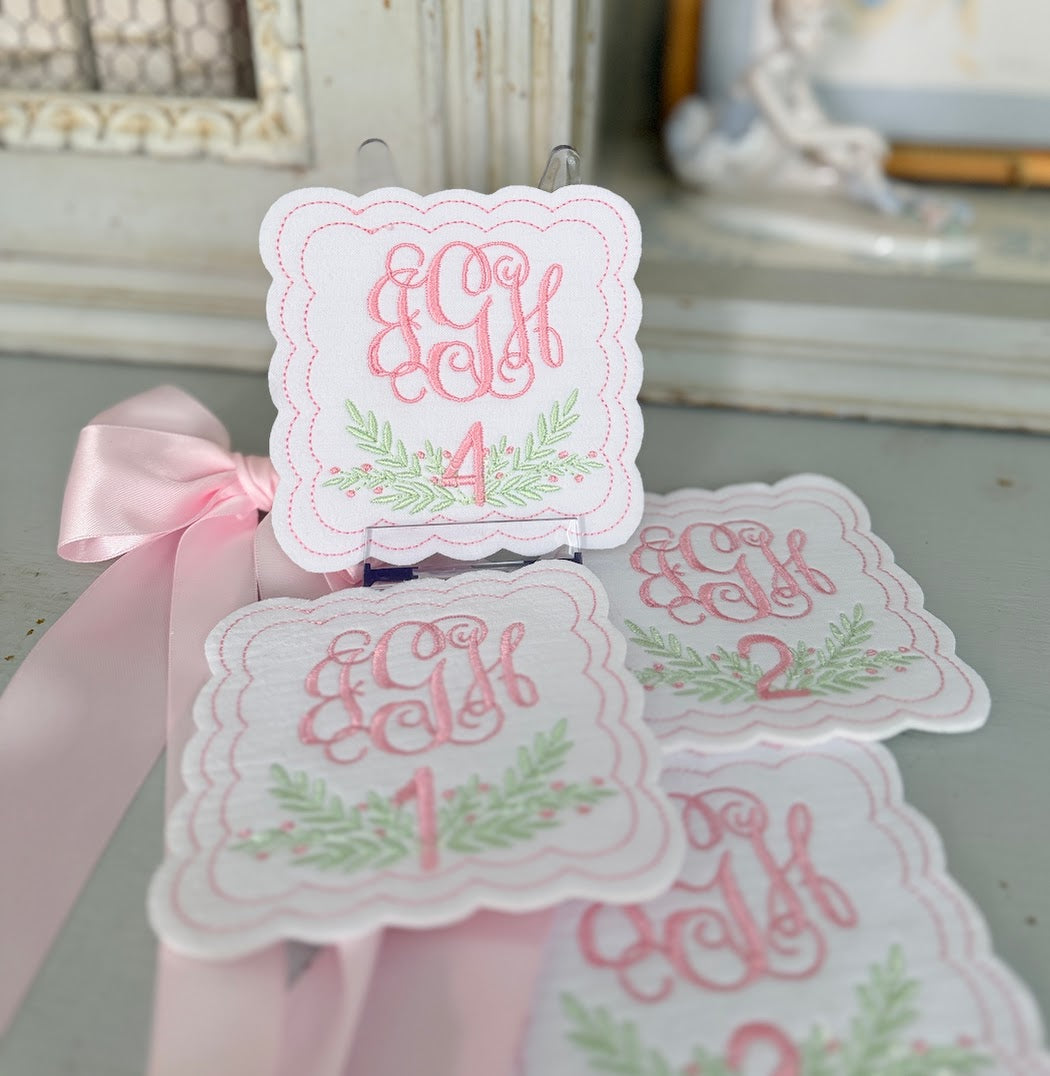 Scalloped Berry Milestone Cards
