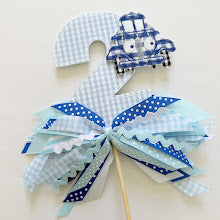 Little Blue Truck Set in Blue Gingham