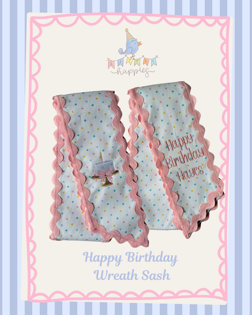 Pastel Dot Scalloped ONE Birthday Set