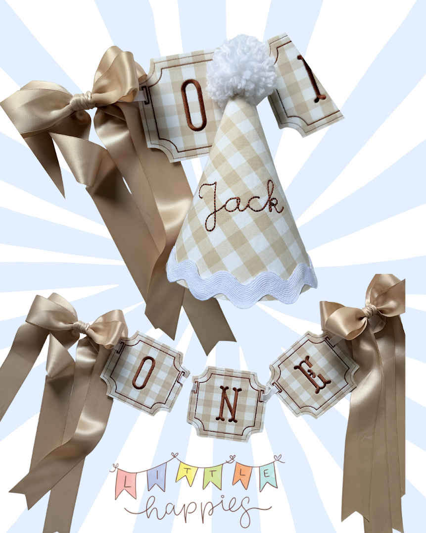 Khaki ONE Birthday Set - Square