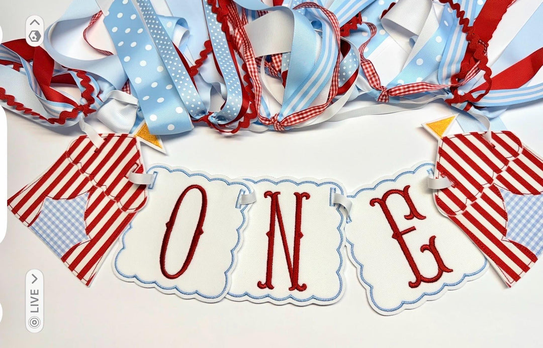 Circus Tent ONE High Chair Banner