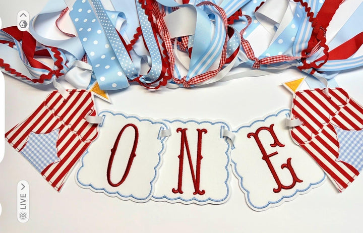 Circus Tent ONE High Chair Banner