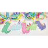 Dino Banner and Cake Topper with Birthday Hats