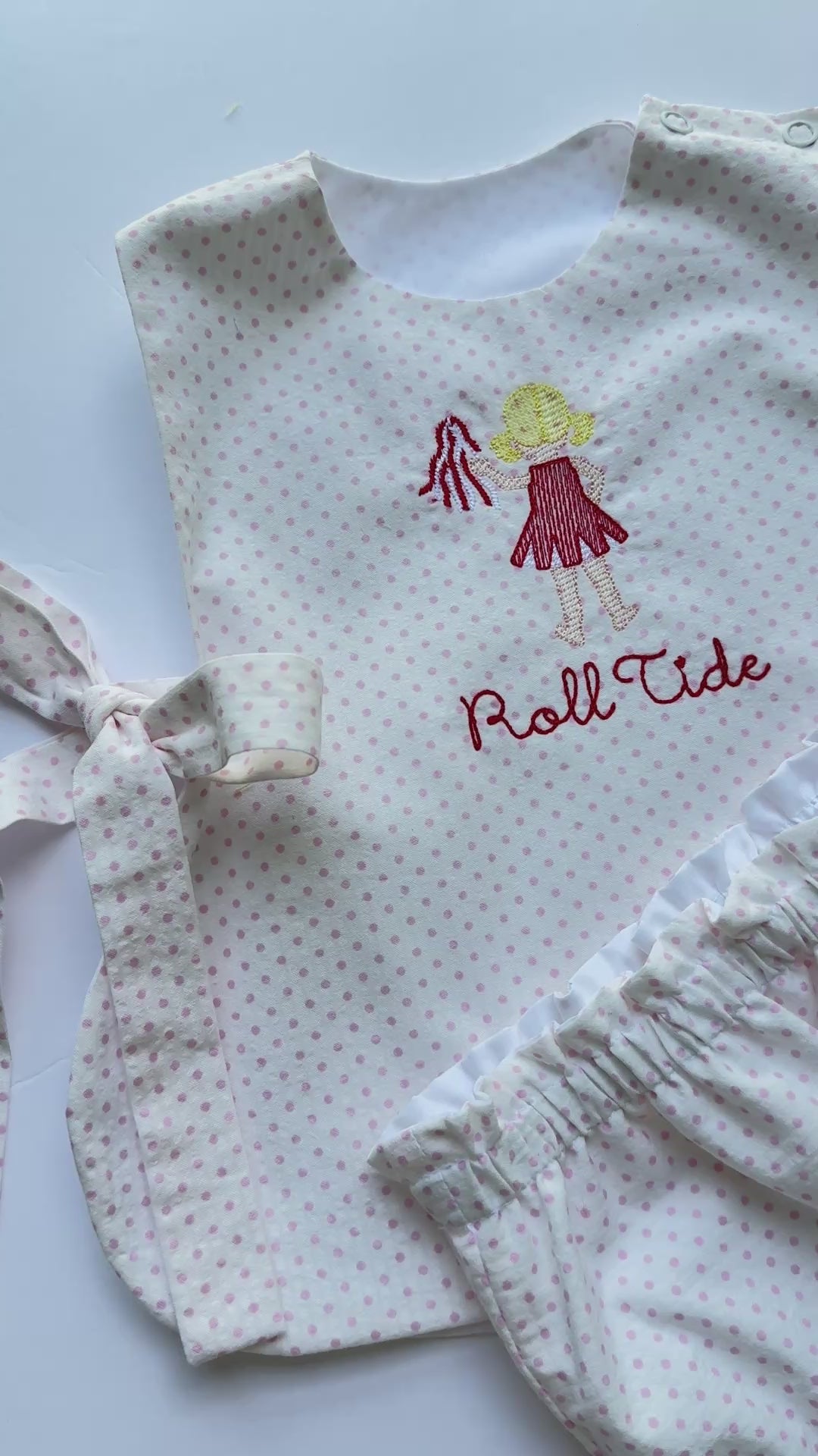 Cheerleader Bloomer Set - Pink Dot