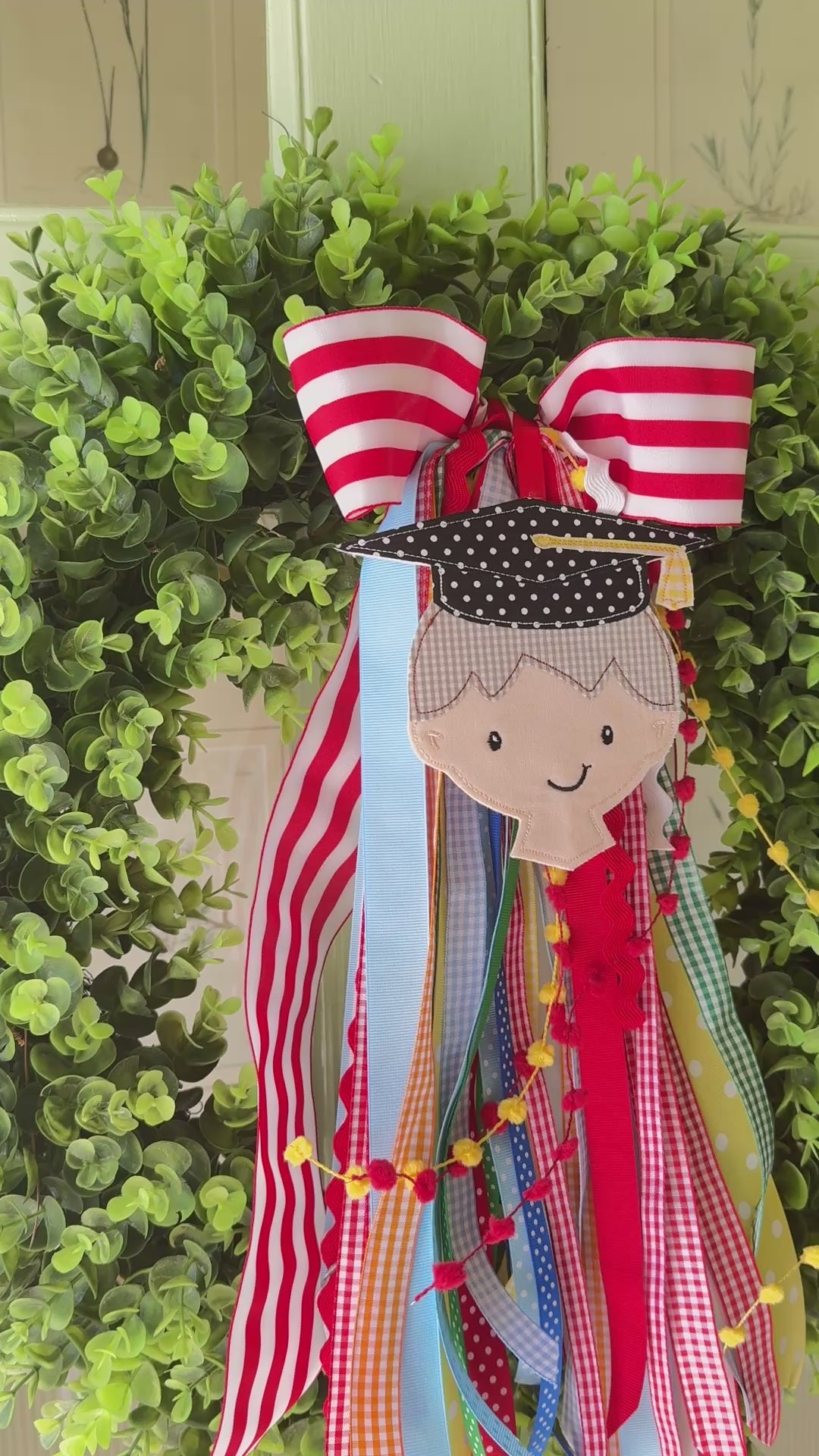 Graduation Wreath Bow