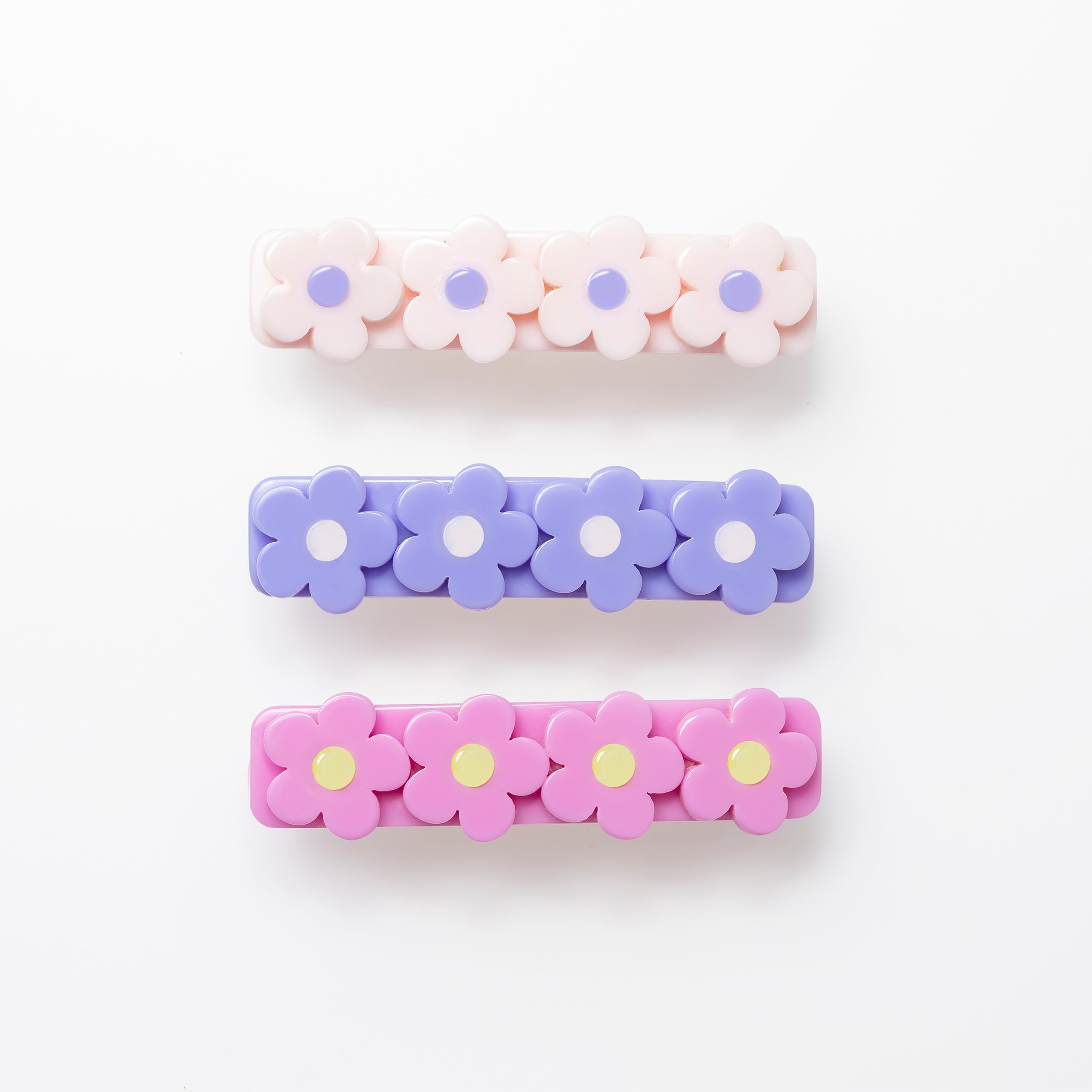 Triple Daisy Orchid Alligator Clips (set of 3)