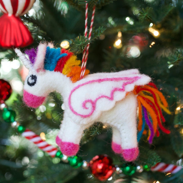 Unicorn Felt Ornament