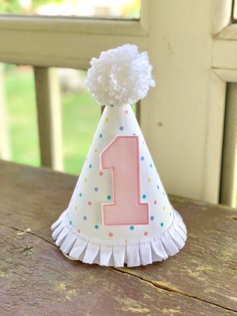 Pastel Dot Birthday Hat