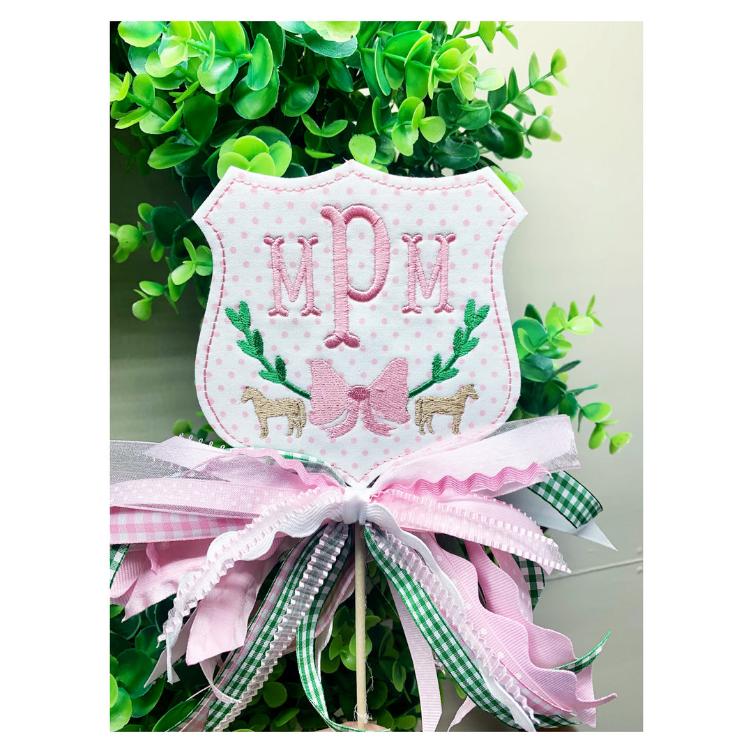 Horse Crest Cake Topper