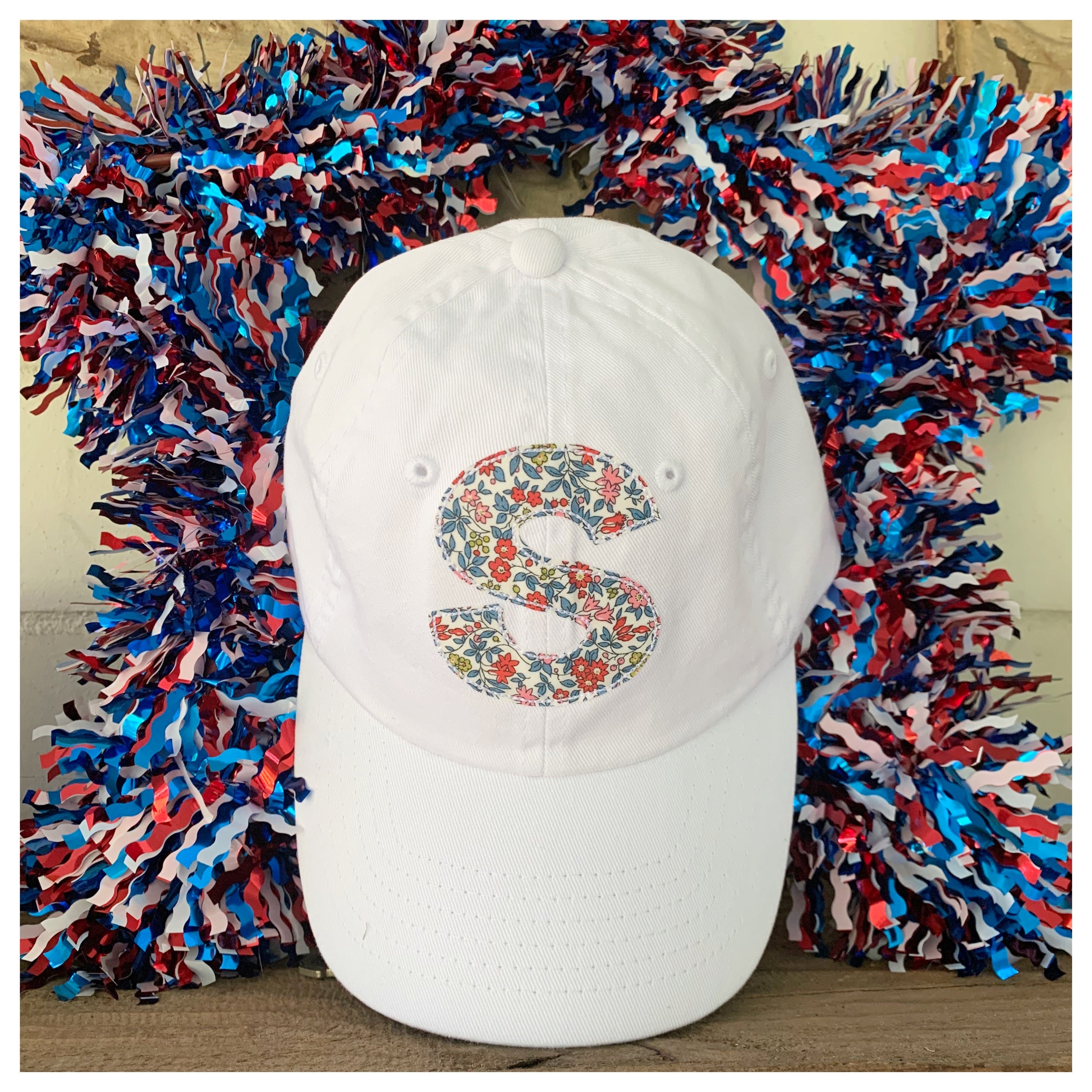 Red, white and blue liberty initial hat!