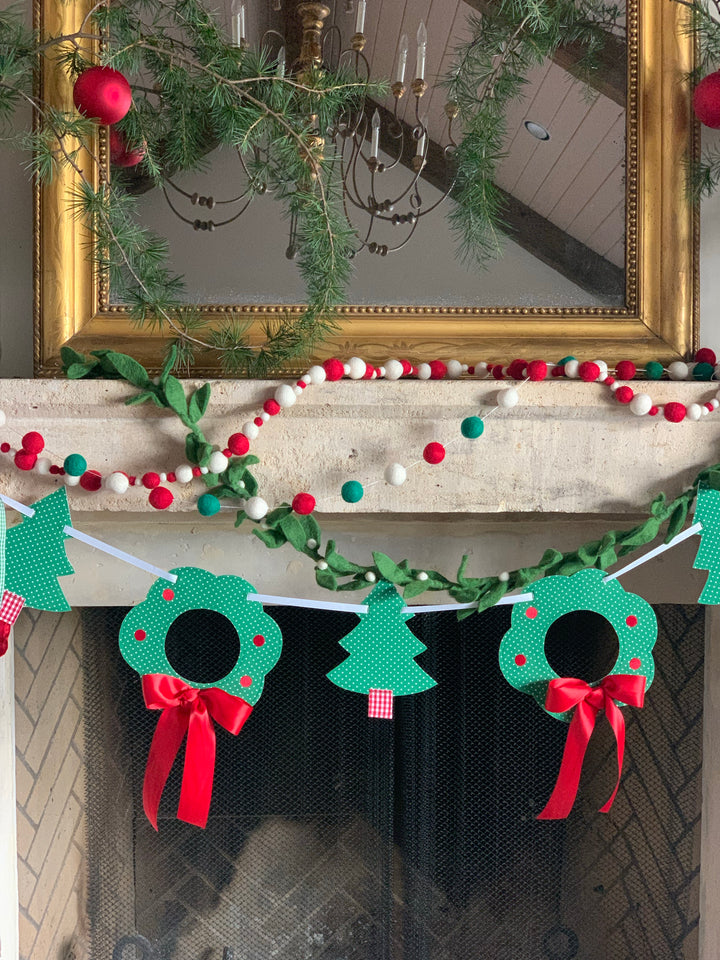 Green Dot Wreath and Tree Banner