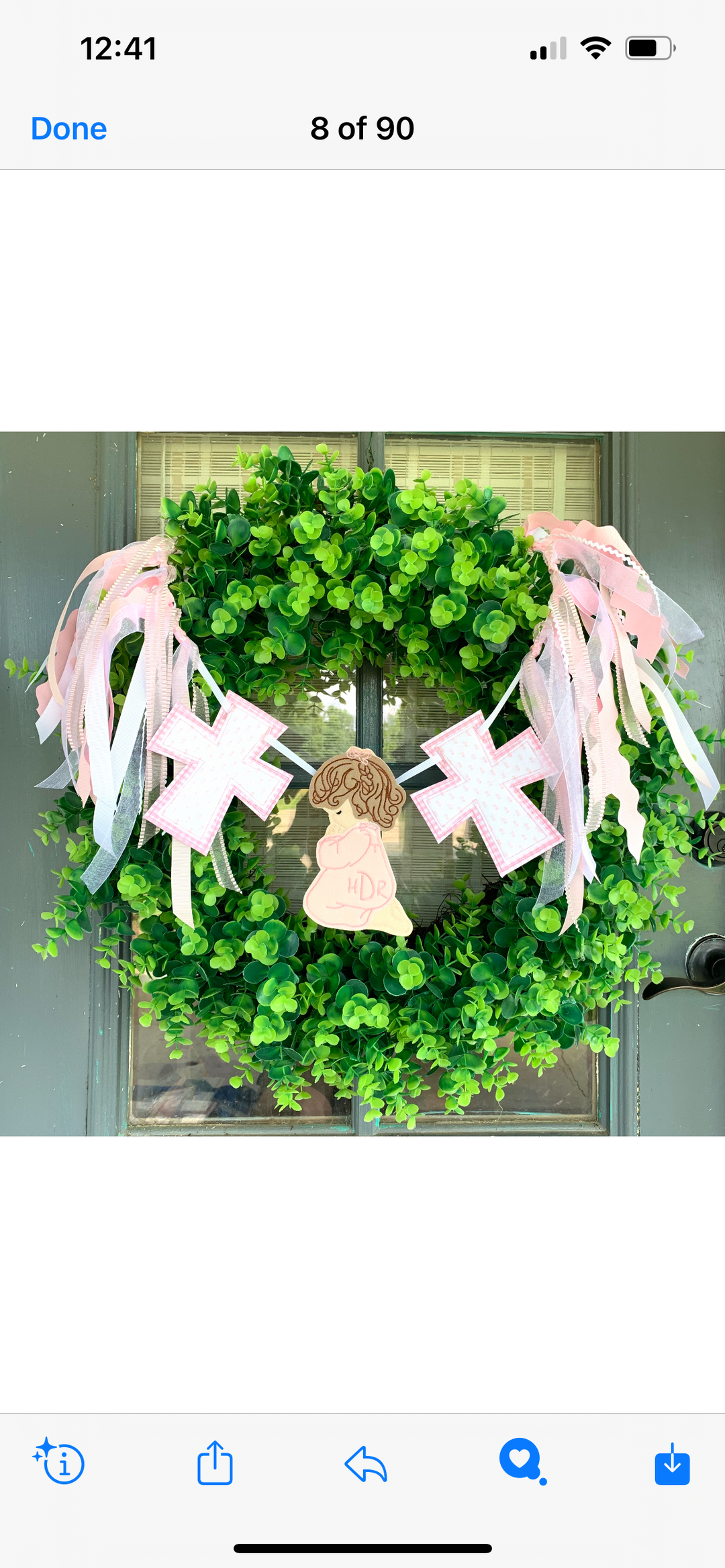 Praying Cross Wreath Banner