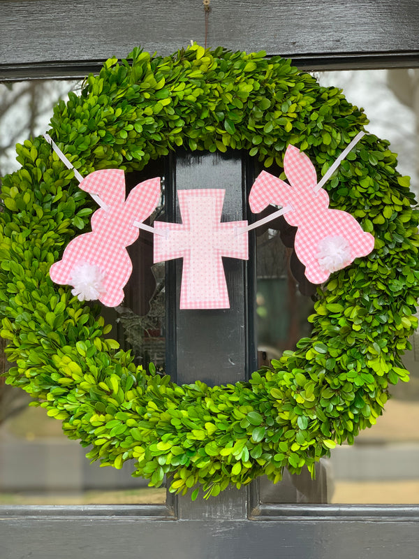 Bunny Cross Wreath Banner