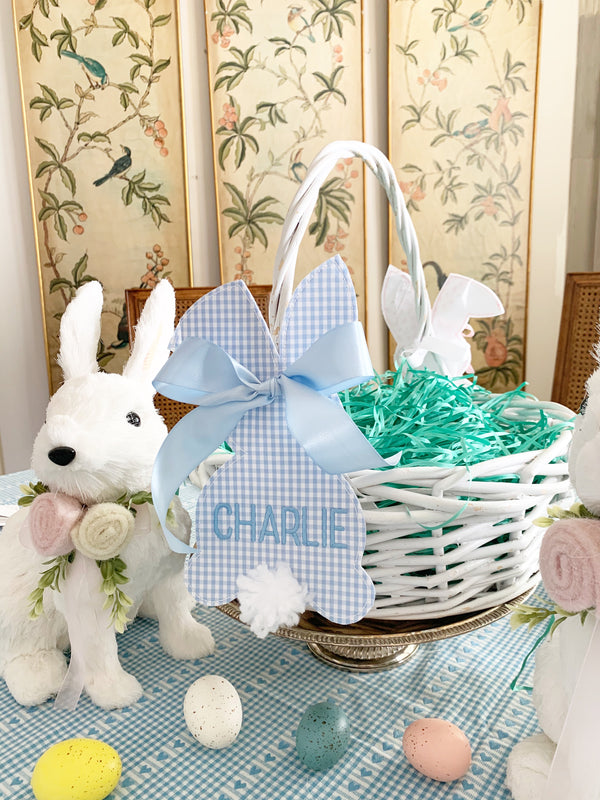 Blue Bunny Easter Basket Tags