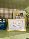 Handwritten "I Love You" Framed Keepsakes
