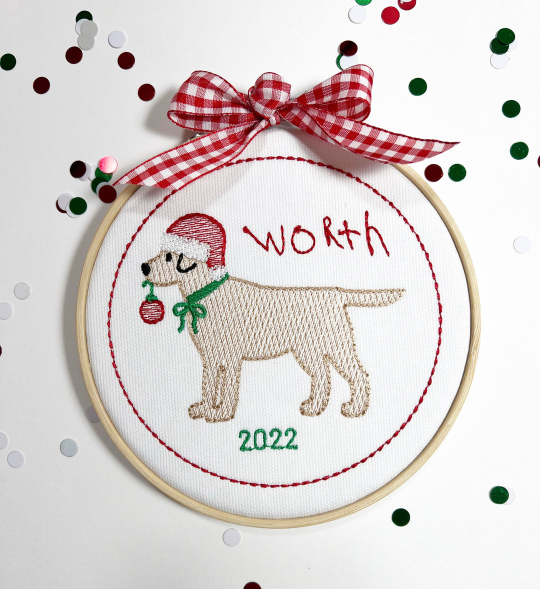 Santa Dog Ornament