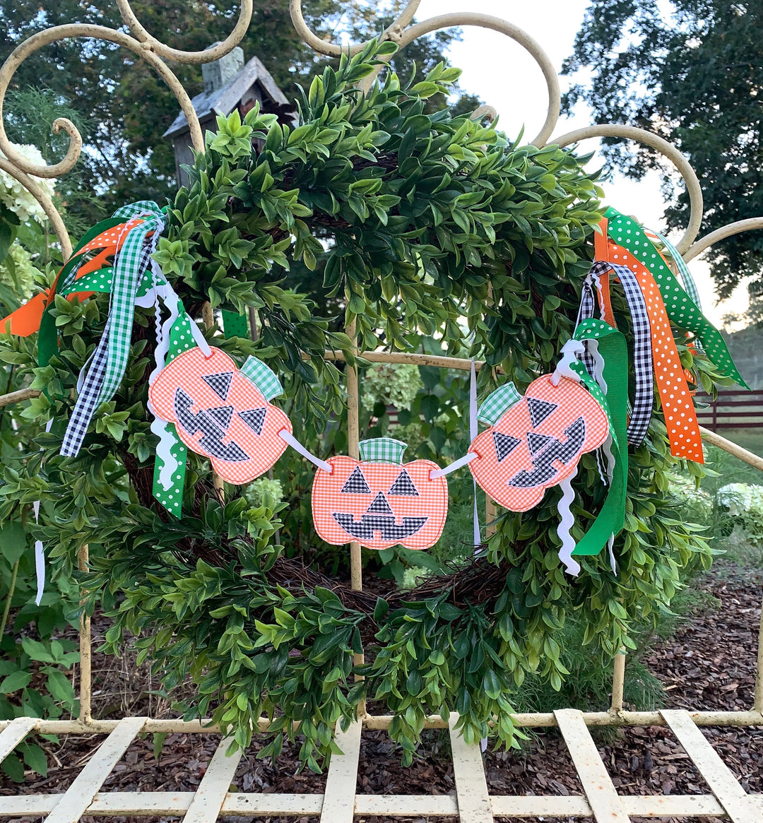 Jack o Lantern Wreath Banner