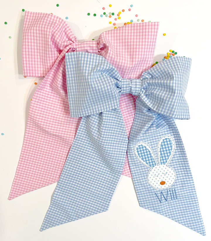 Gingham Bunny Bow