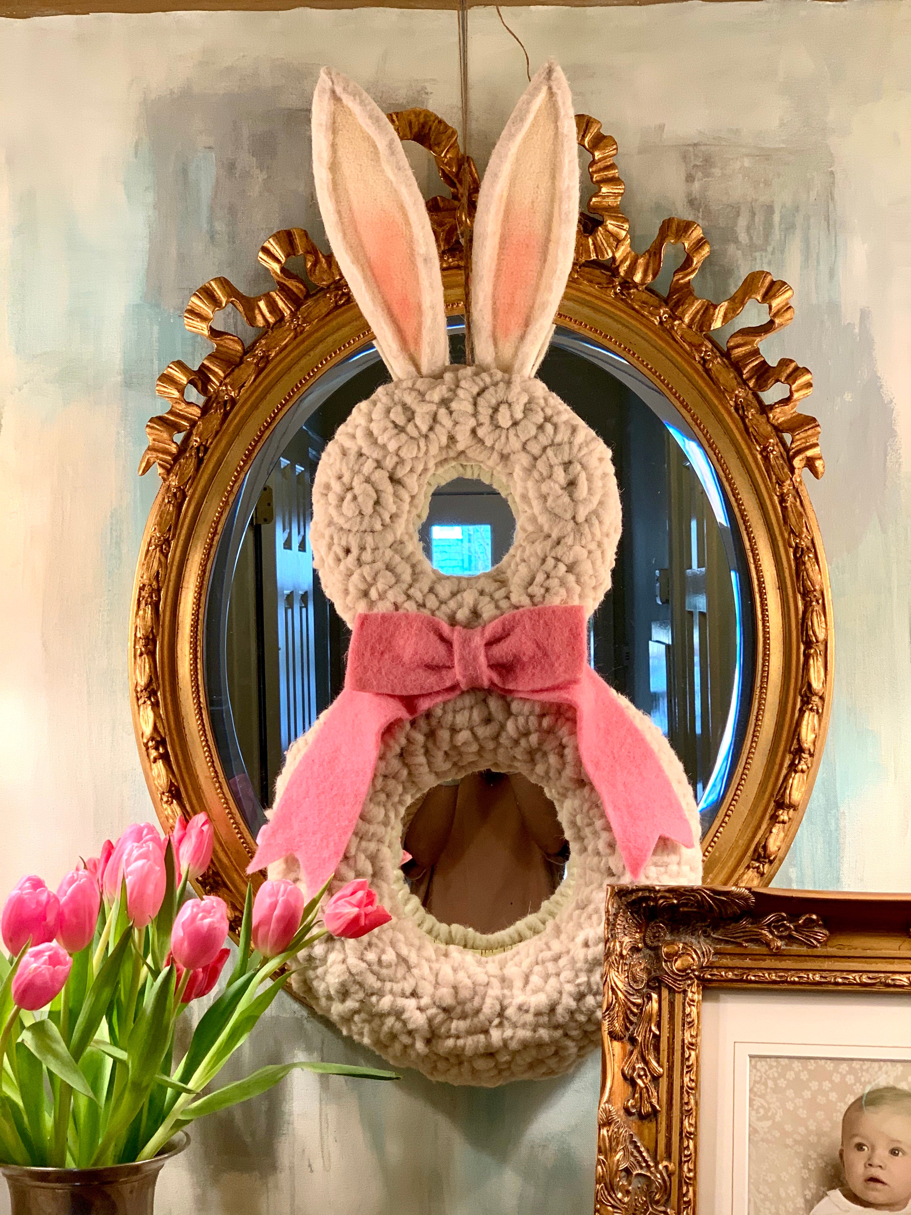 Large Bunny Door Decor