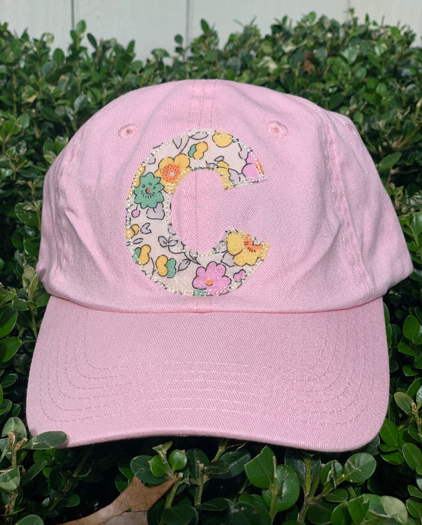 Adult Pink Hat with Pastel Liberty Fabric