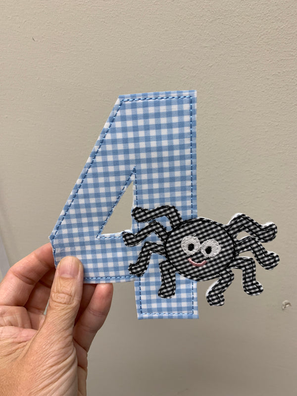 Number with Spider Cake topper