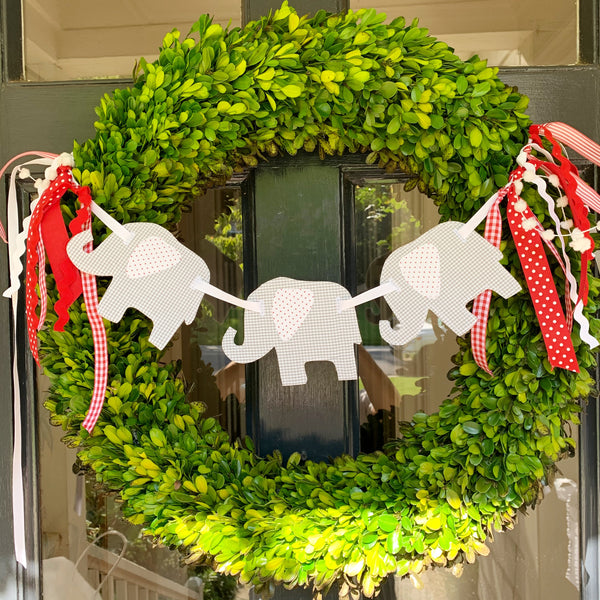 Elephant Wreath Banner