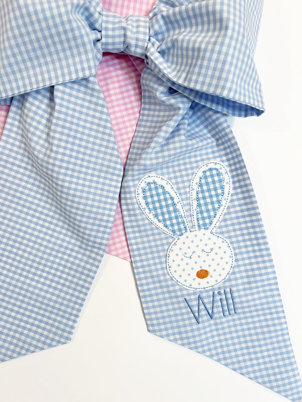 Gingham Bunny Bow